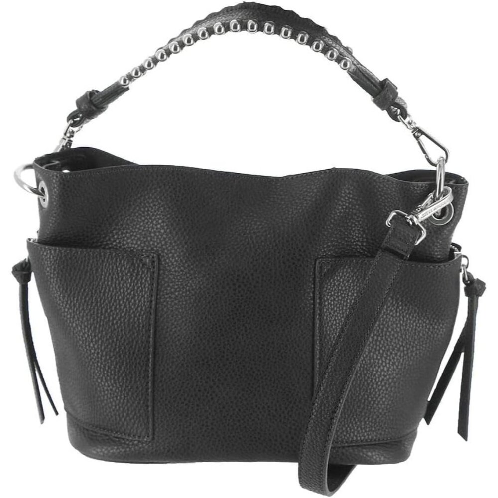 Stylish Compact Handbag For Women - Lightweight Black Purse With Four Pockets